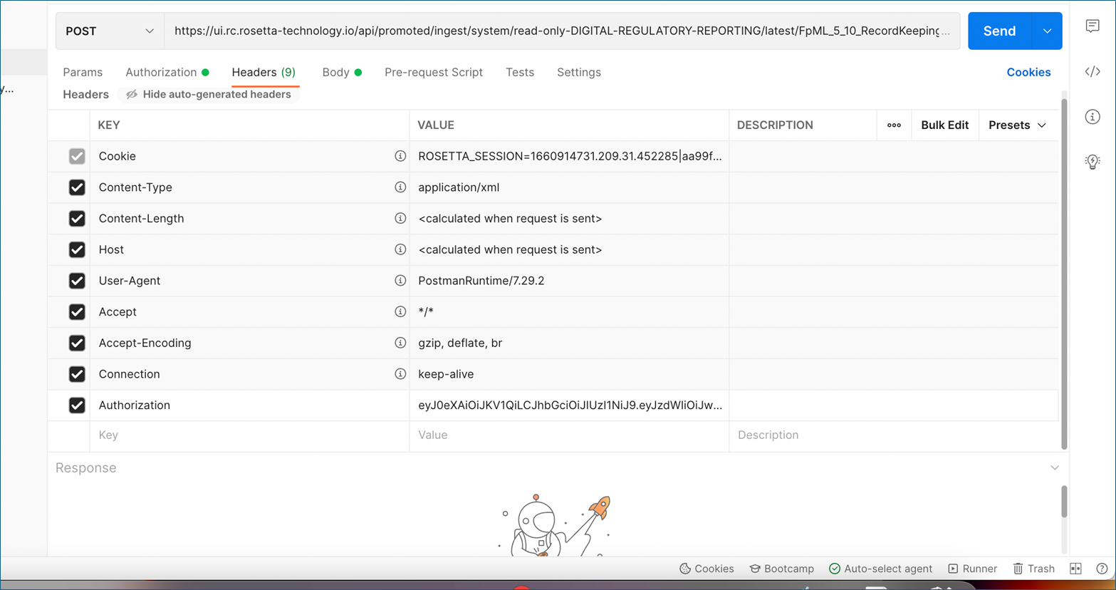 Postman ingestion URL